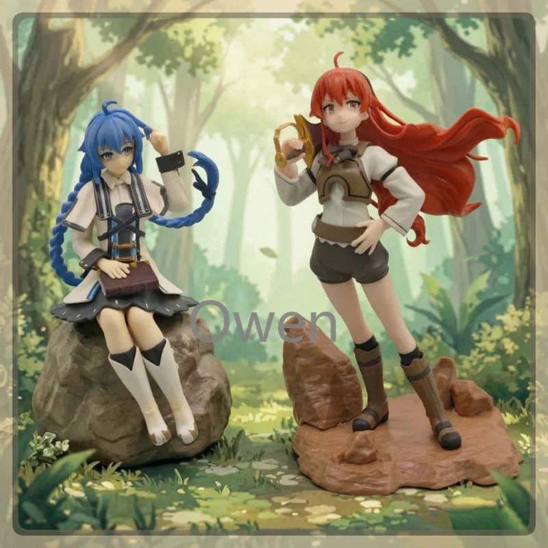 Eris Boreas Greyrat Battle Stand Dual Head & Roxy Migurdia Sitting Pose Figure Mushoku Tensei PVC Anime Model Action Collectible