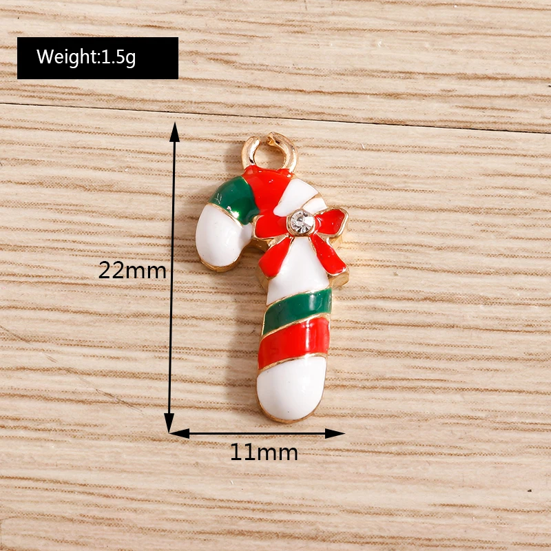 Tusember 20 Stück Niedliche Weihnachtsanhänger Weihnachtsbaum Hirsch Glocke Weihnachtsmann Anhänger für Schmuckherstellung Ohrringe Halskette Geschenke – Detail 24
