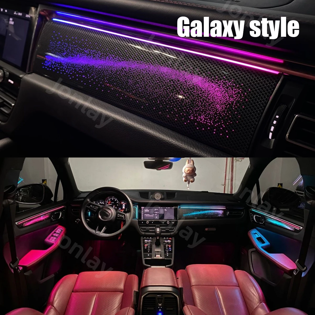 For Macan 2014-2024 Ambient Light Mood Lighting Atmosphere Lamp Kit Car Accessories LED Door Trim Strip Panel Decoration Upgrade