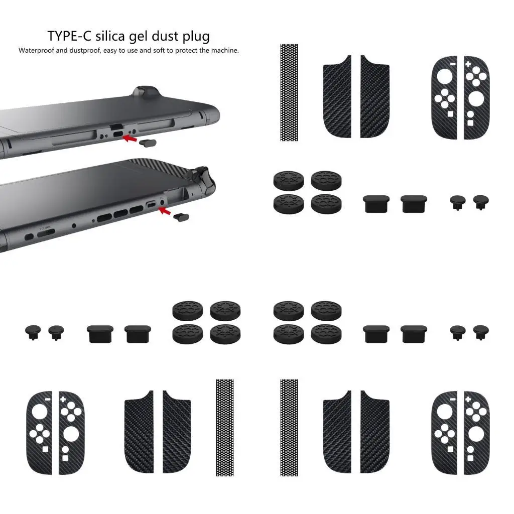 

R53C Soft Silicone Cover Housing Antiscratch Shockproof Case with Textured Grips and Stand Feature Suitable for Game Console