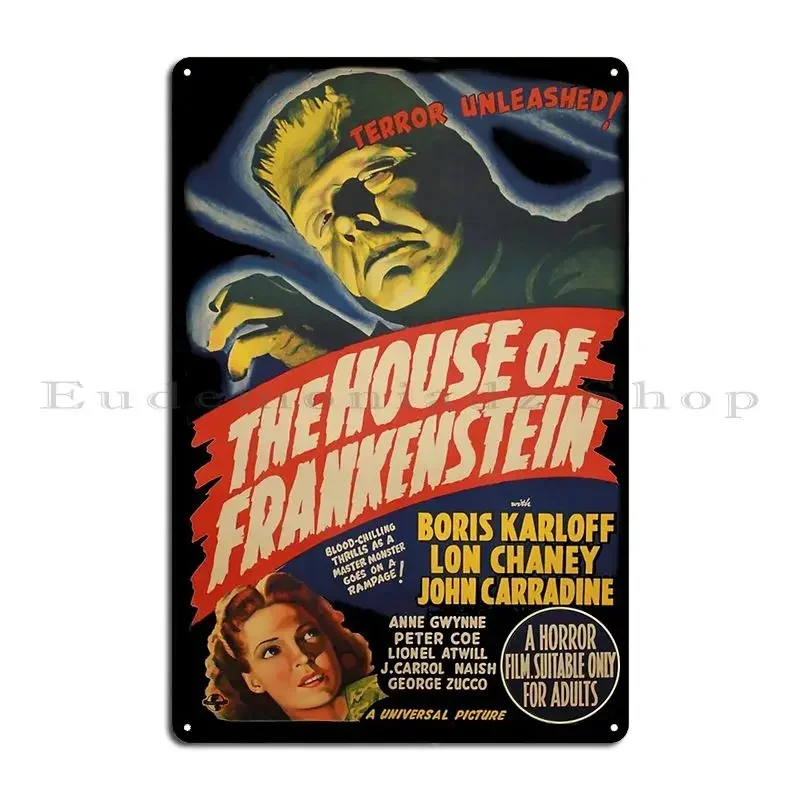 Vintage Frankenstein Metal Sign Plaques Poster Cinema Garage Cinema Customize Tin Sign Poster