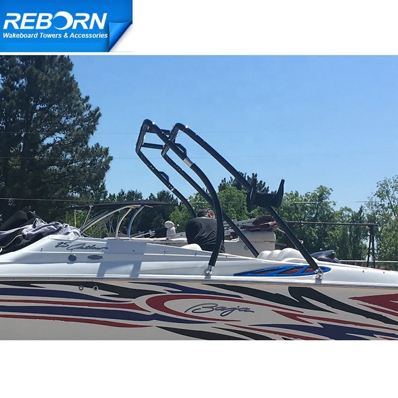 Reborn  Aluminium Thrust Forward Facing Boat Wakeboard Tower Shinning Polished