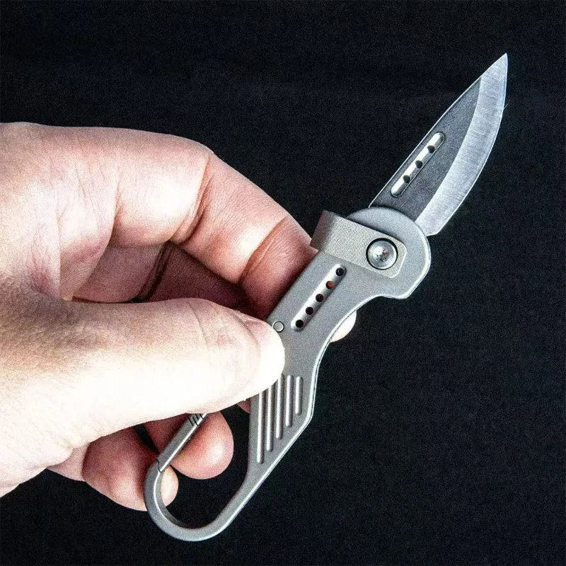 

Titanium Alloy Keychain Mini Folding Knife Is A Must-have Accessory for Easy Outdoor Unboxing and Unpacking