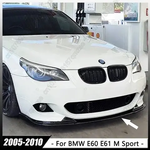 자동차 앞 범퍼 립 스플리터 BMW E60 E61 523i 525i 528i 530i 535i 540i 550i M-Sport 2005-2010 튜닝 카나드 립 디퓨저