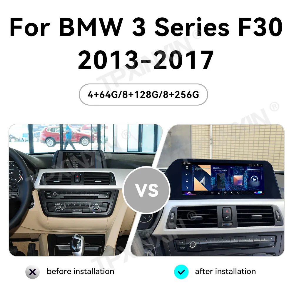 For BMW 3 4 Series F30 - F36 2013-2016 Android Car Radio Multimedia Video Player Wireless Carplay Autoradio Stereo GPS Navi Head