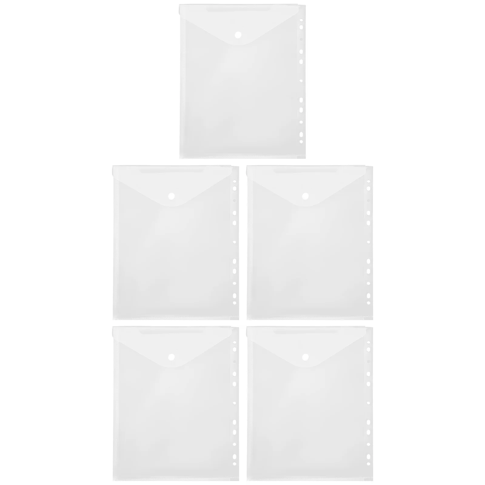 

5Pcs Compact A4 Paper Storage Bags 11-Hole Clear Document Protectors Portable Creative File Protection Solutions