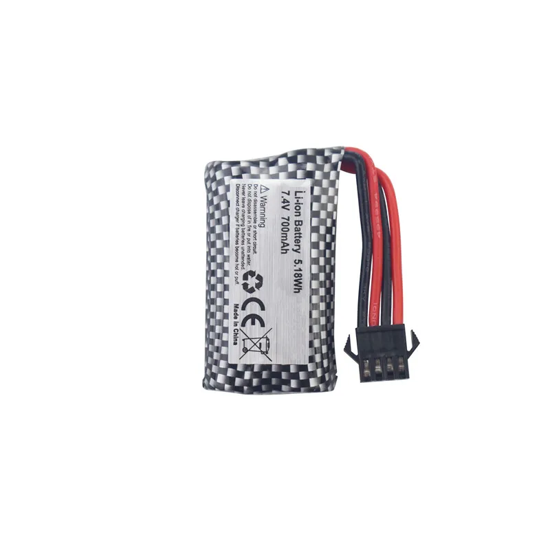 7.4V 700mAh LiPo Battery With USB Charging Cable For HJ812 HJ811 RC Ship,High-Speed Electric Fast Boat Battery With SM-4P Plug