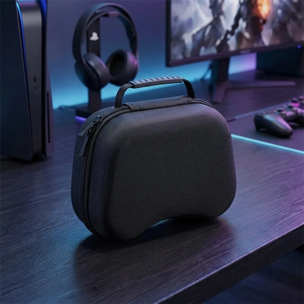 Hard Shell Eva Game Controller Storage Bag Shockproof Anti Drop Portable Handbag Compatible with Switch Pro PS5 Dustproof