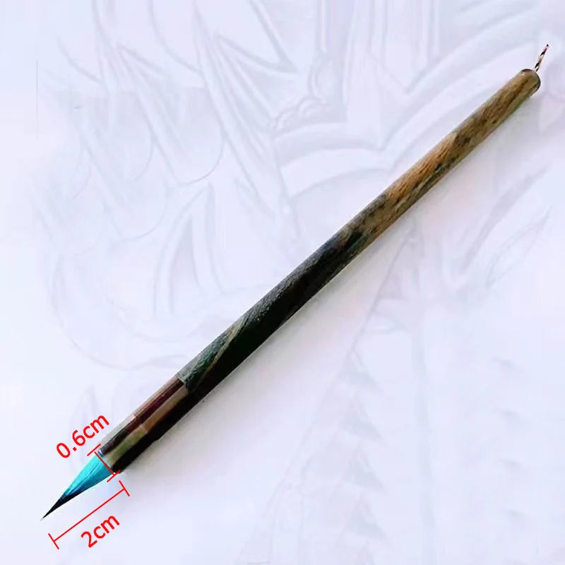 Blue Hair Calligraphic Brush Soft Hair Chinese Traditional Writing Brush Sandalwood Painting Brush Small Regular Script Jiju Pen