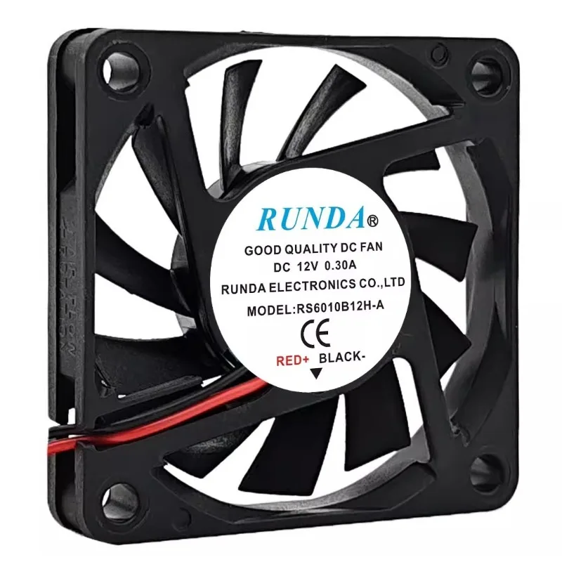 New Cooler Fan for RUNDA RS6010B12H-A 12V 0.30A 6010 Welding Machine Inverter Cooling Fan 60 *60 *10mm