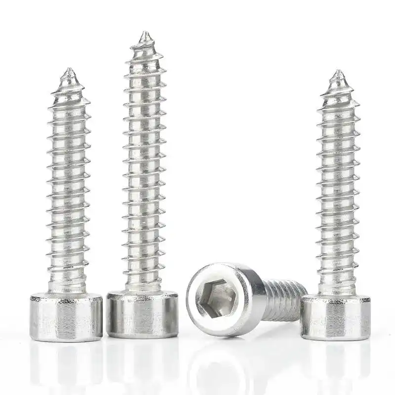 Hexagon Socket Cap Head Self Tapping Screw M1.7 M2 M2.3 M2.5 M3 M3.5 304 Stainless Steel Speaker Allen Head Screw L=4-30mm