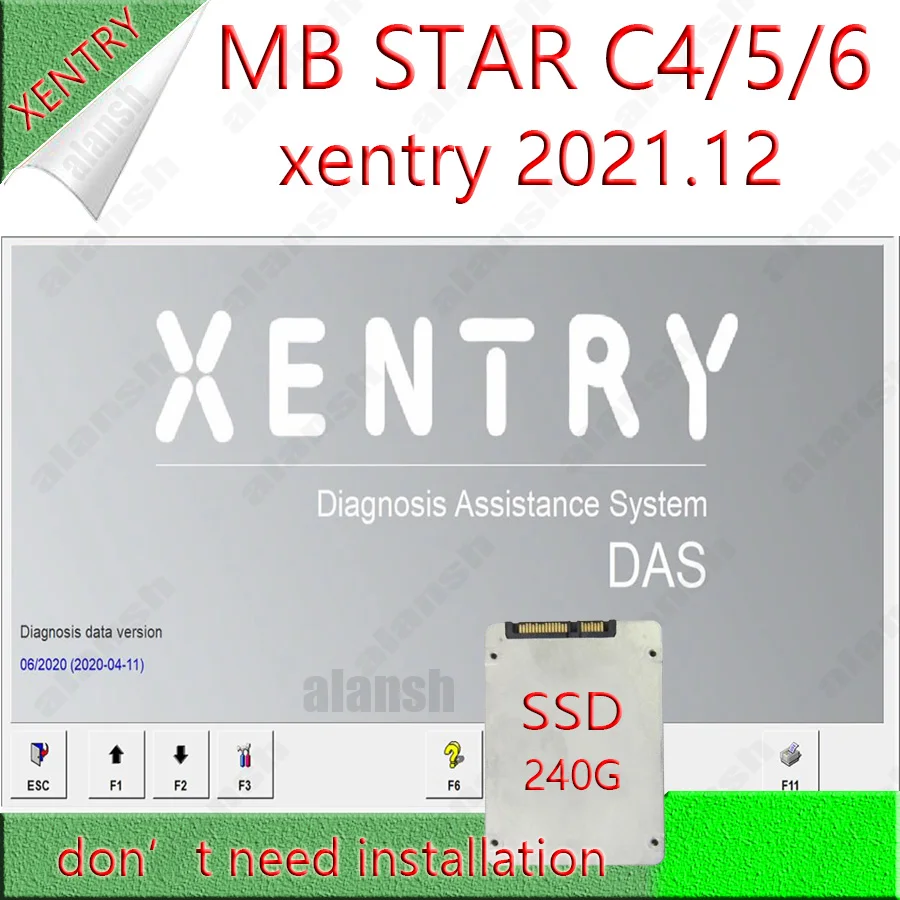 

2023.6 MB Star Xentry DAS Software Diagnostic for C4/C5/C6 with 240G SSD