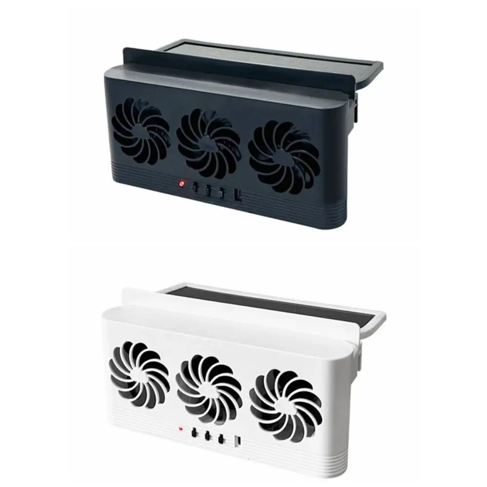 High-quality 3 Head Solar Car Cooling Fan Air Vent Energy-saving Car Exhaust Fan Purifiers ABS Car Window Fan Summer