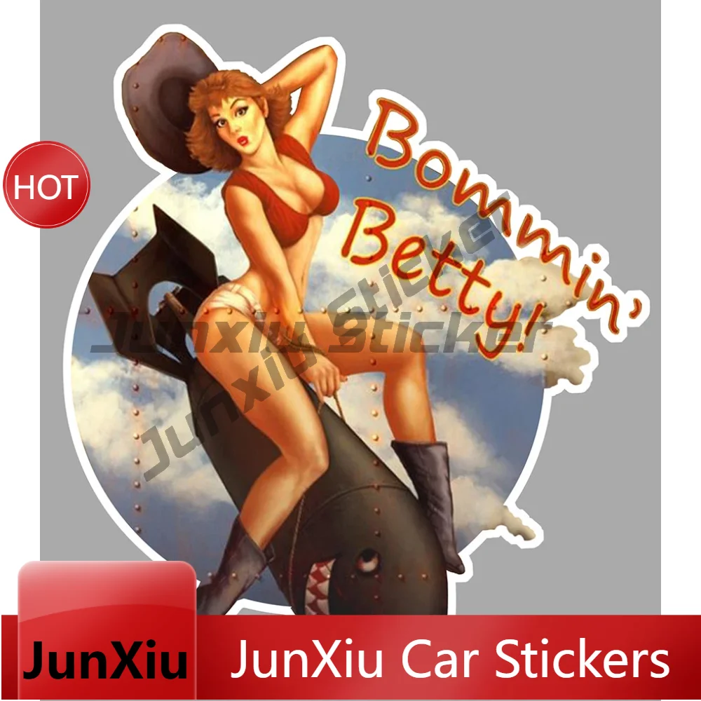 Pin Up Aircraft Nose Art Sticker Car Motorcycle Vinyl Decal Waterproof Motorcycle Accessories