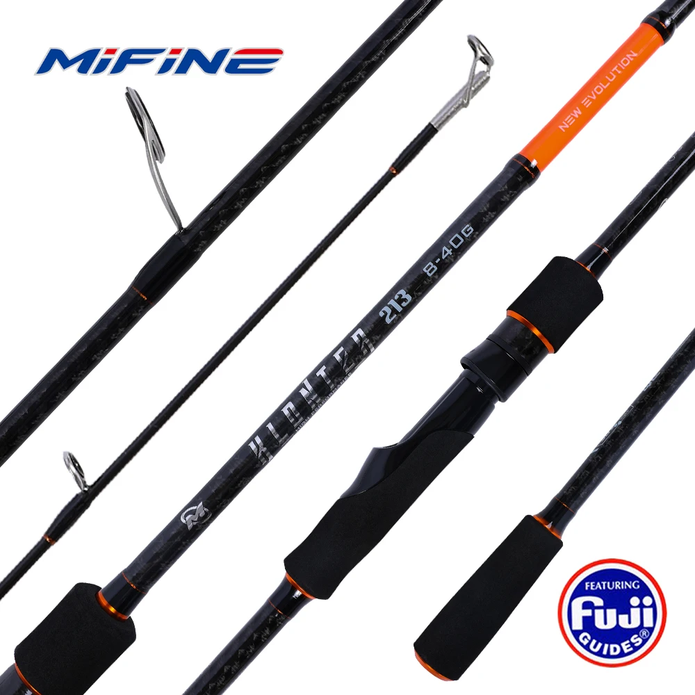 MIFINE HLONTER SPIN Spinning Rod Carbon Lure Weight 8-40g MH Power Hollow Tips Bass Fishing Rods for Saltwater and Freshwater