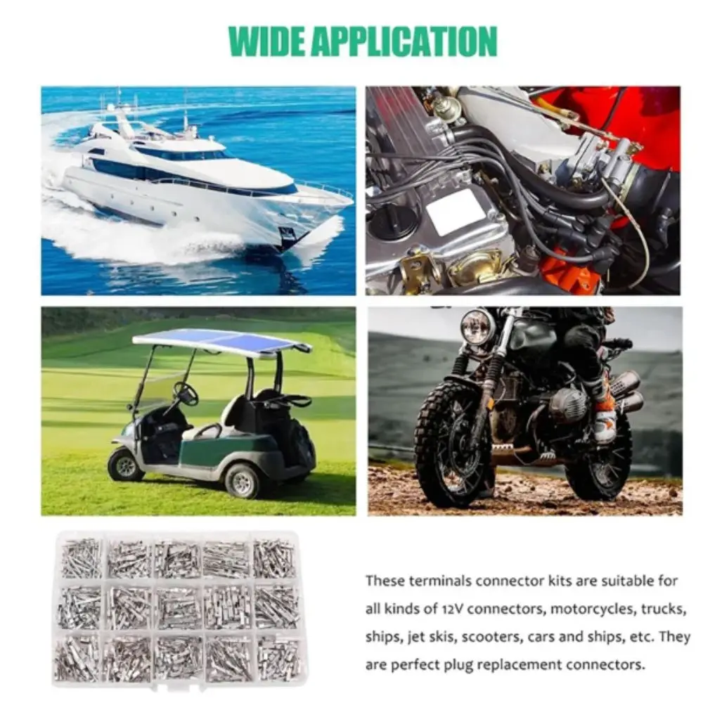 290PCS Crimp Pins 1/1.5/1.8/2.2/2.8/3.5mm 21Type Wire Terminal Pins 1-3.5Mm Male And Female Connector Pins Car Electrical