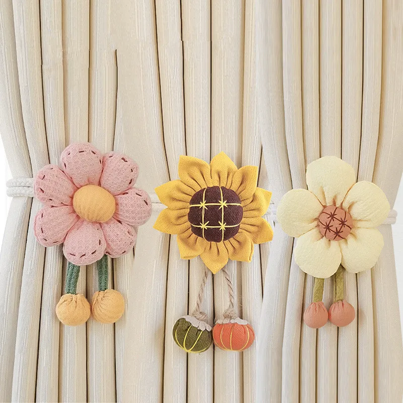 Ins Flowers Curtains Holder Room Curtain Tieback Tie room Decor Buckle for Curtains Barra Cortinas Dormitorios Embrasse Rideau