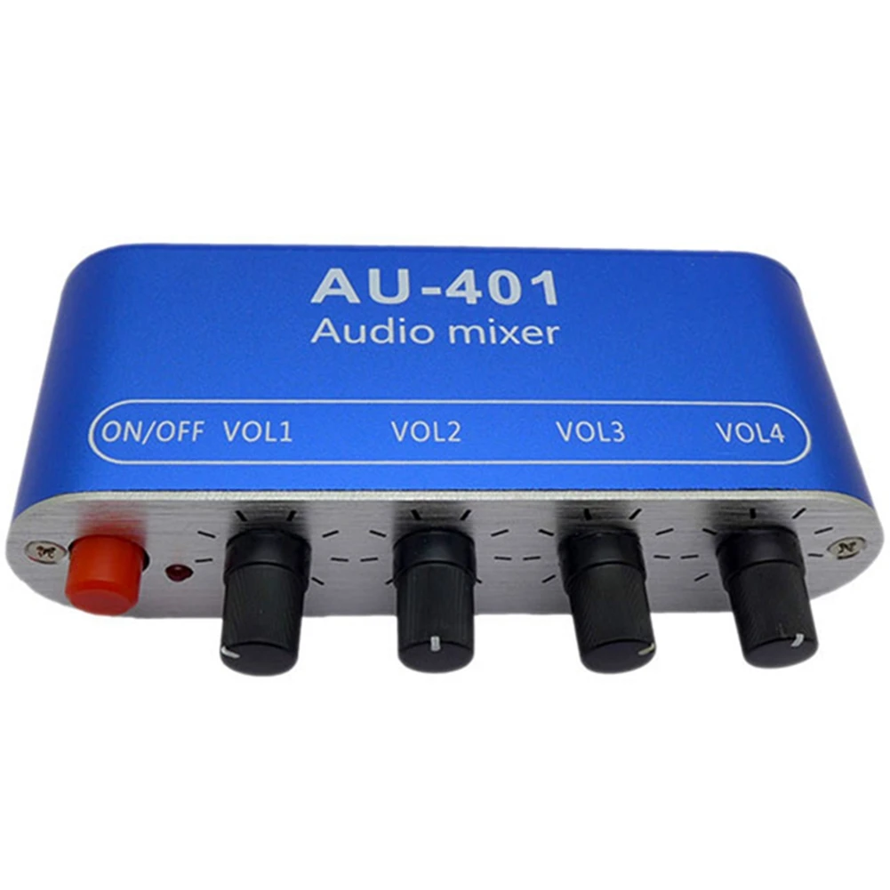 

ABZW 2X Stereo Mixer (4 Input ,1 Output ) Individually Controls Board DIY Headphones Amplifier Case DC12V