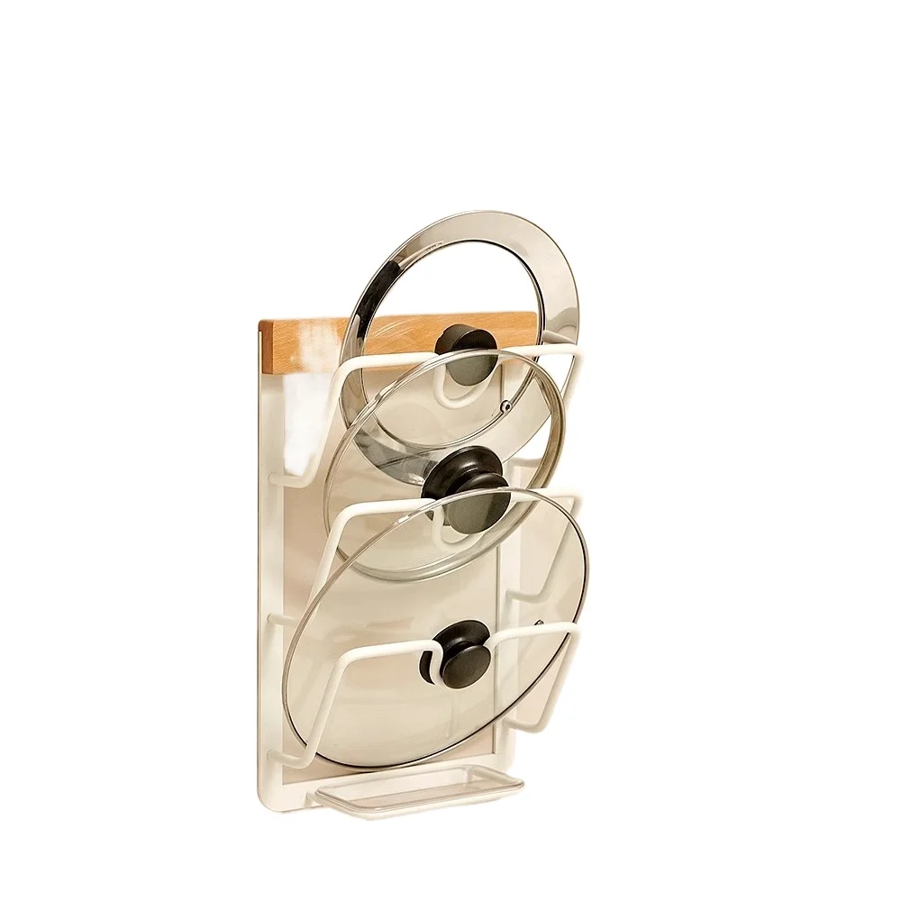 

*Non perforated pot cover rack, wall mounted kitchen storage rack, cutting board placement rack