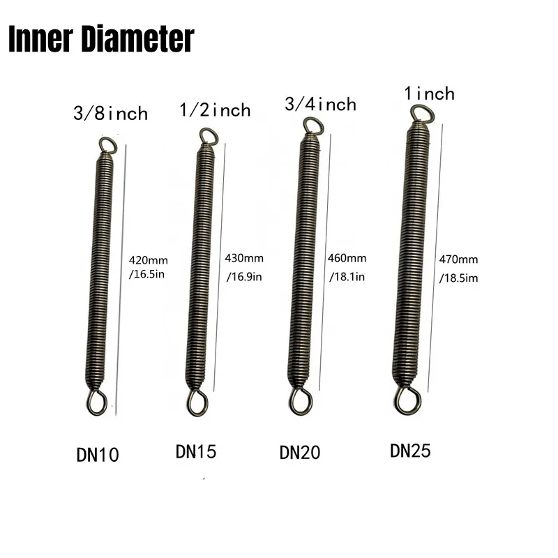 Spring Tube Bending Set Spring Electrical Conduit 3/8 1/2 1inch Piercing Pipe Bender for Copper Aluminum Thin-Walled Steel Pipe