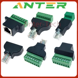 1pcs High Quality RJ45 To Screw Terminal Adaptor RJ45 Male/Female To 8 Pin Connector RJ45 Splitter For CCTV DVR CCTV Accessories