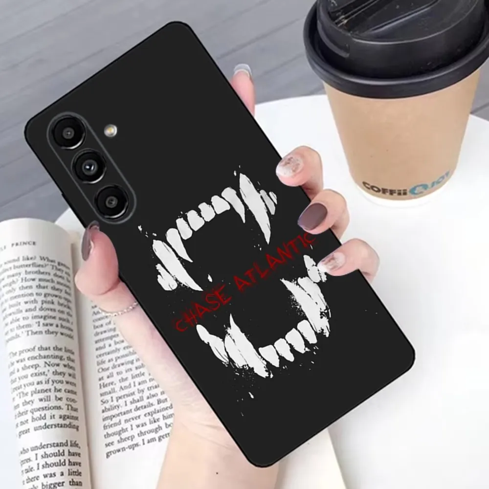 Chase Atlantic Music Logo Phone Case For Samsung S 25,24,21,22,23,30,20,Ultra,Plus,Fe,Lite,Note,10,9,5G Black Soft