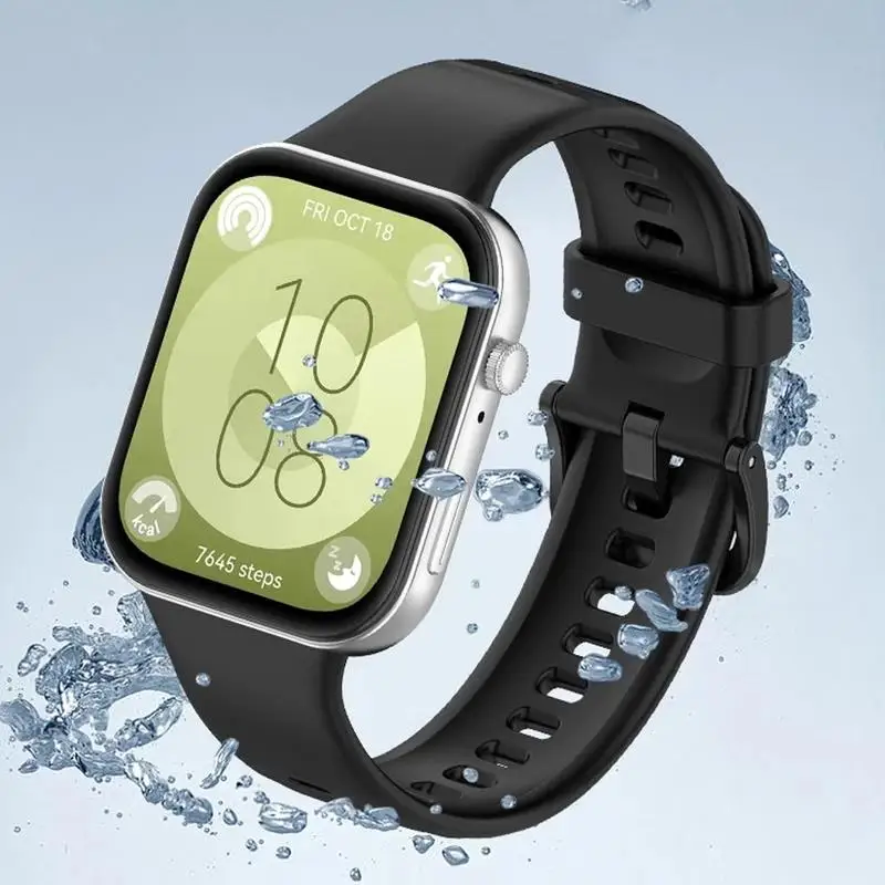 Ремешок силиконовый для смарт-часов Huawei Watch Fit 3, сменный Браслет для Huawei Watch Fit 3, спортивный браслет