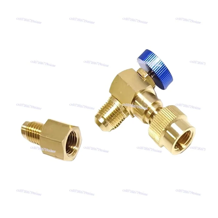 Air conditioner fluoride valve 90 degree refrigerant liquid valve R410A refrigeration system maintenance tool right angle