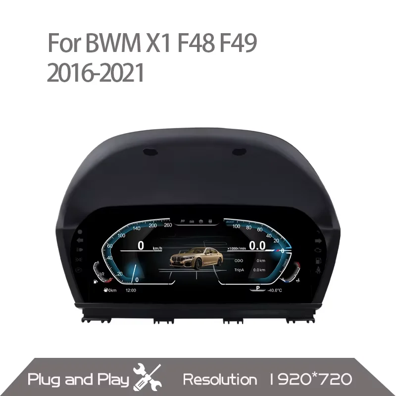 For BMW 1/2 Series X1 X2 F20 F52 F22 F45 F48 F49 F39 2014-2021 Digital Cluster LCD Dashboard Cockpit Virtual Instrument 1920*720 image 3