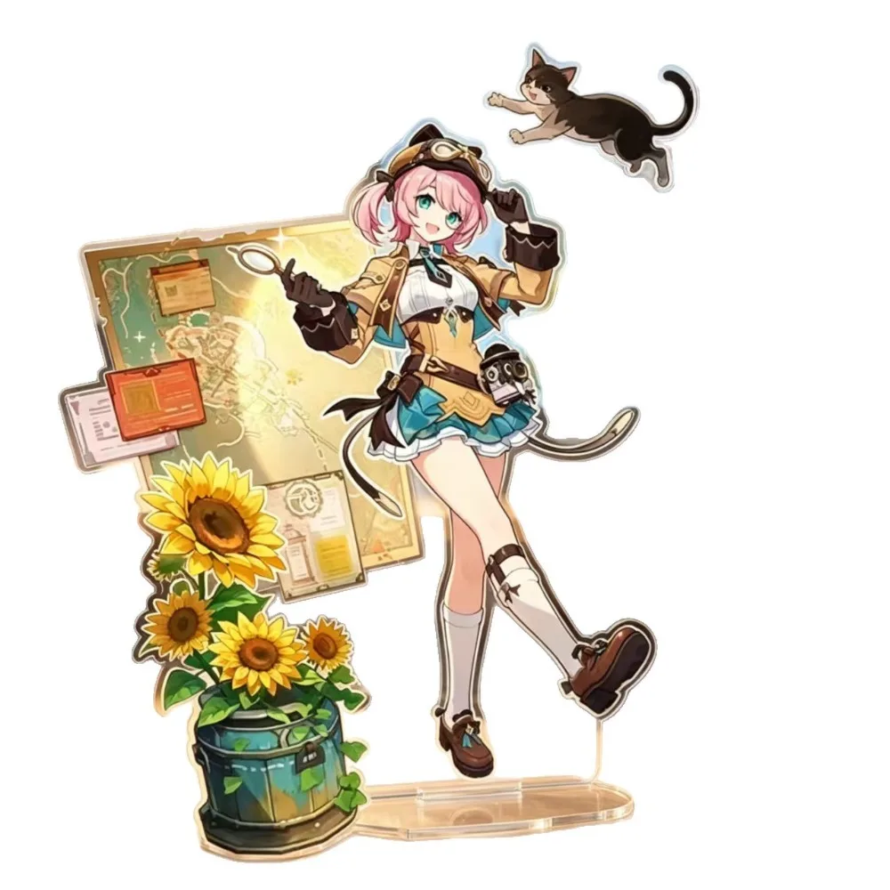 Yuan Shen Impacting Acrylic Stand Figure Citlali Charlotte Game Model Desktop Ornament Figurines Holder Display Collection Gift