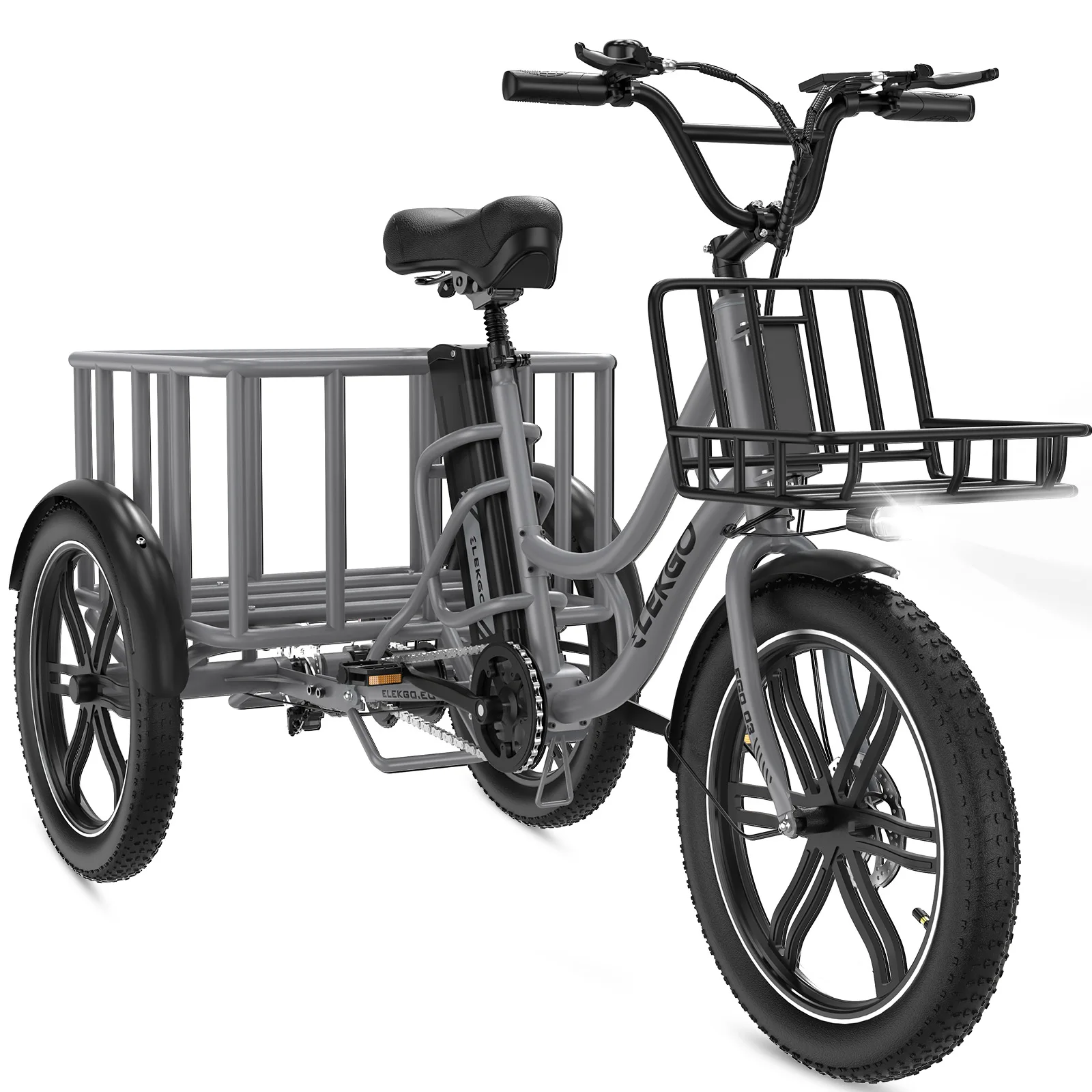 EGO 03 Electric Assist Tricycle Adults 48V 18Ah Lithium Battery Comfortable Stable Ride 5-Speed Gear Steel Wholesale Europe