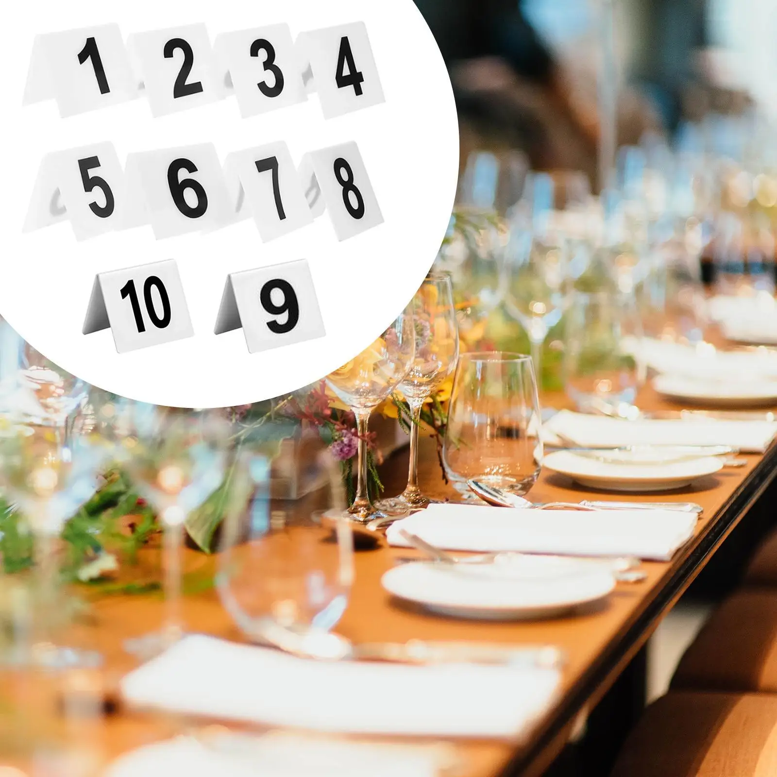 Modern Minimalist Acrylic Table Numbers Double Sided Durable Card Signs for Event Banquet Wedding Reception
