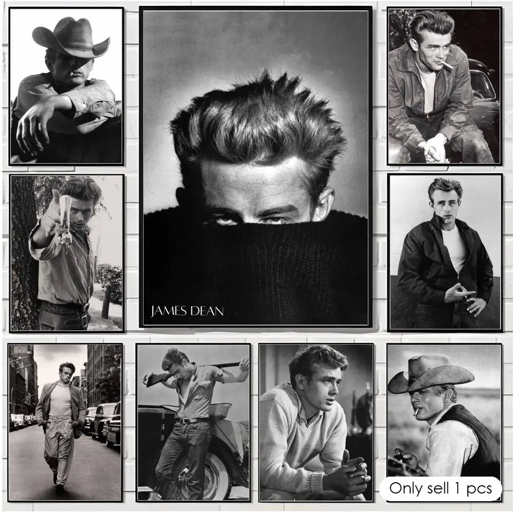 Art J-James Dean Poster Modern  Wall Art Aesthetic Minimalist Bedroom Decor Cafe Home Gift