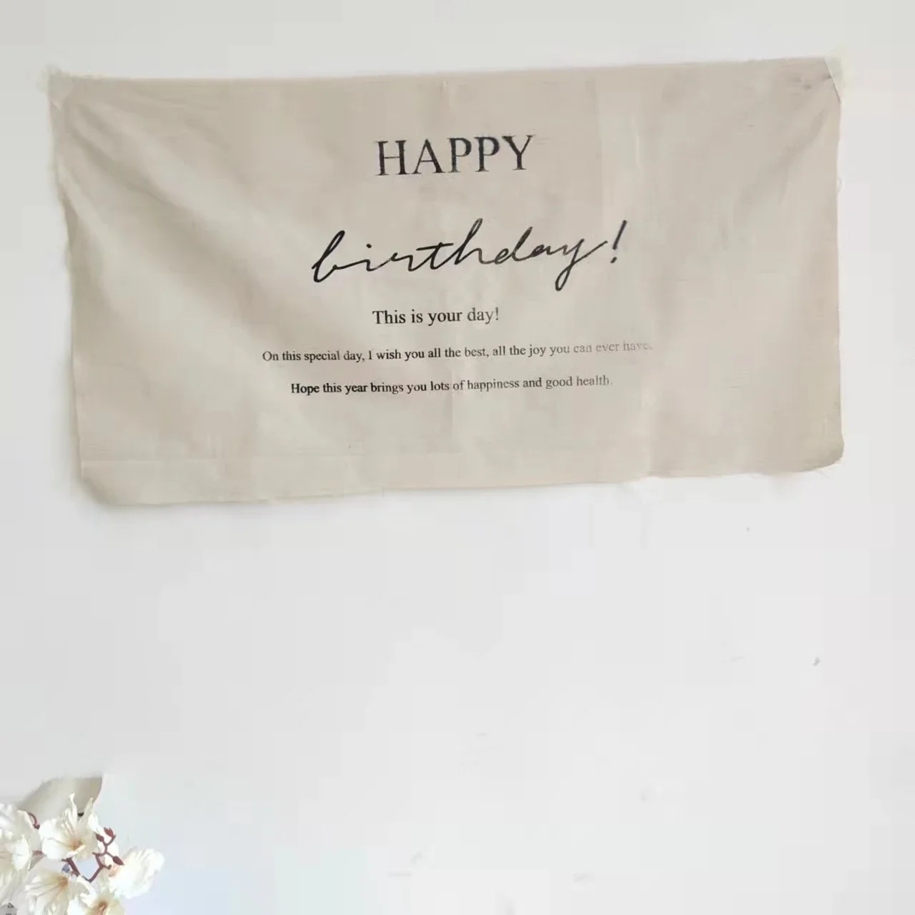 Japanese Birthday Tapestry Forest Simple Happy Birthday Hanging Cloth Decor Adult Bday Birthday Party Scene Layout Photo Props