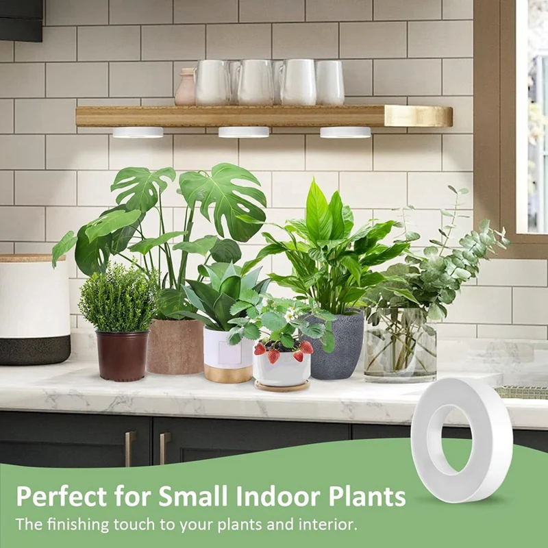 BAAG-Full Spectrum LED Grow Light Auto On/Off Timer เพดานภายใต้ตู้ Halo พืชปลูกโคมไฟแสงสีเหลืองและสีขาว