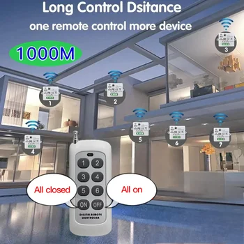रिमोट कंट्रोल के साथ मिनी वायरलेस स्मार्ट लाइट स्विच 1000 मीटर दूरी 433 मेगाहर्ट्ज आरएफ रिले रिसीवर 220V स्विच होम एलईडी लैंप फैन के लिए 10 best sales आरएफ रिमोट - №10