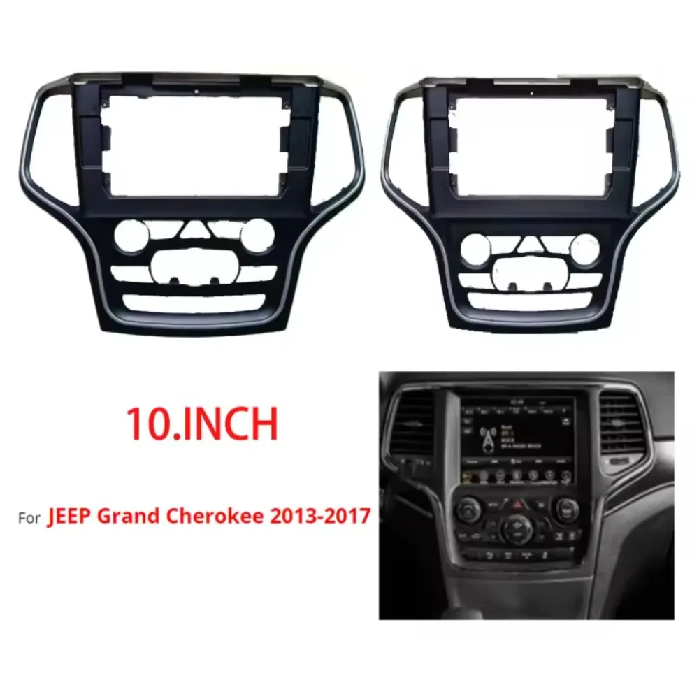 

10.1''Car Frame Fascia Adapter Android Radio Dash Fitting Panel Kit For Jeep Grand Cherokee 2014-2017 Stereo Player Trim Covers