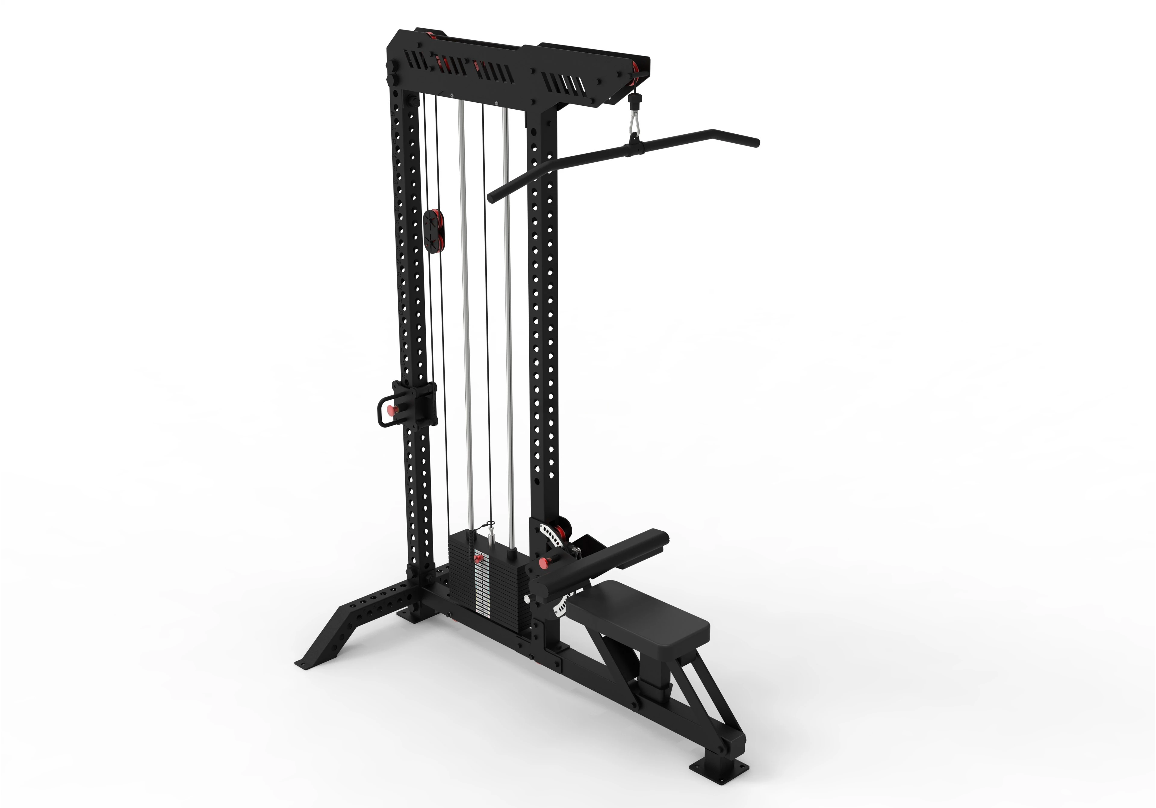 Newly Designed Commercial 3-in-1 High Pull-down Seated Rowing Machine With Weight Stacking Fitness Equipment