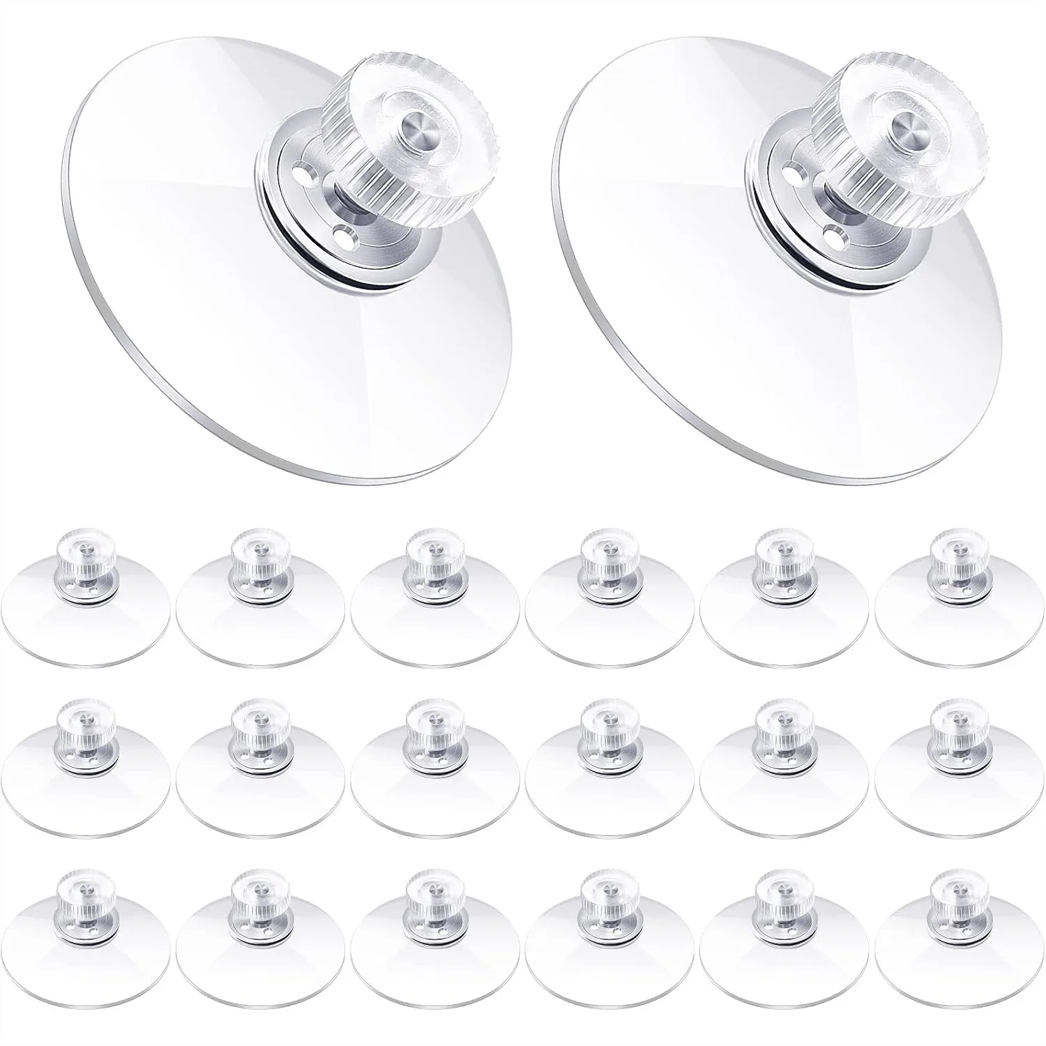 

20 Pcs Adhesive Suction Cups with Screws for Glass Window Car Wall Mount