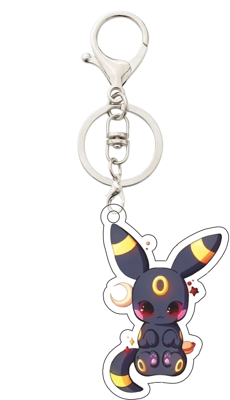 Eeveelution Acrylic Keychain Set - Glaceon Flareon Vaporeon Sylveon Umbreon Espeon Jolteon Leafeon Mobile Phone Bag Pendant Anim