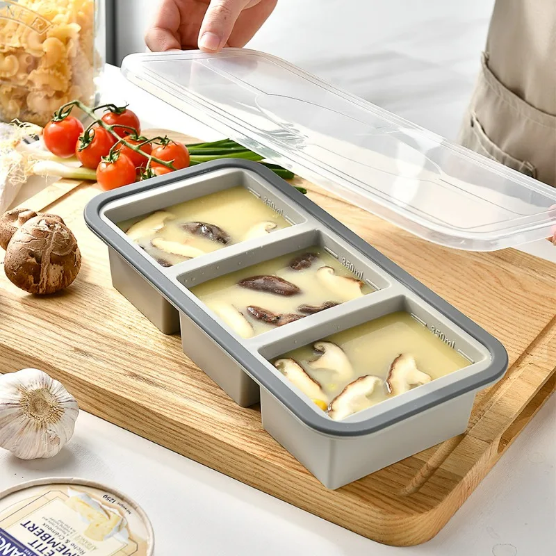 Souper Cubes ,Silicone Freezer Molds for Freezing Broth, Rice, Leftovers and More,Silicone Freezer Trays with Lids for Meal Prep