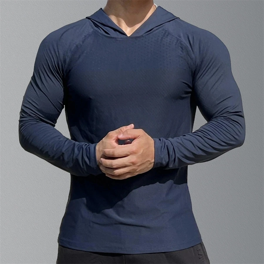 Men\'s Fitness Running Sports Hoodies Gym Joggers Hooded 2023 New Outdoor Sport Athletic Clothing Male Training Sweatshirt Tops