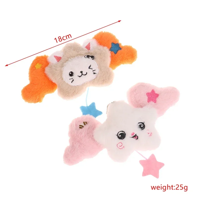 Portachiavi con ciondolo per bambola con ciondolo in peluche a forma di stella carina per accessori per borse da scuola, regalo di peluche morbido per bambine (1 pezzo)