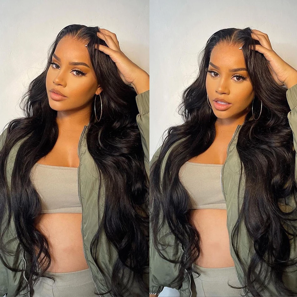 Glueless 13x4 Body Wave Wig For Women Human Hair 13X6 Bling Hair Lace Front Wig Pre Plucked HD Transparent 4x4 Lace Closure Wig