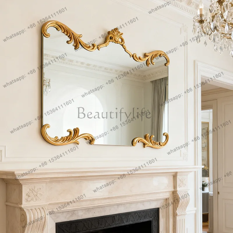 

European dressing mirror French retro living room decorative mirror