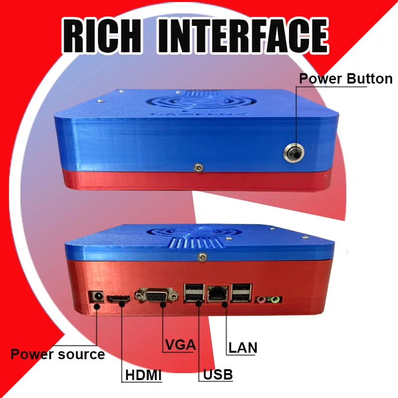 GD10 Dual System Retro Game Console I3-3110M | 1TB HDD 70,000+ Games | Support PS2 Wii PSP N64 | Plug & Play Wireless Controller