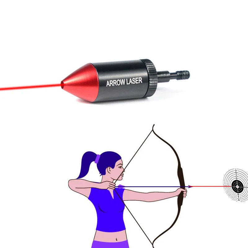 Tactical Archery Arrows Red Laser Sight Boresight Red Dot Scope Collimator for Hunting Shooting Target Crossbow Compound Bow
