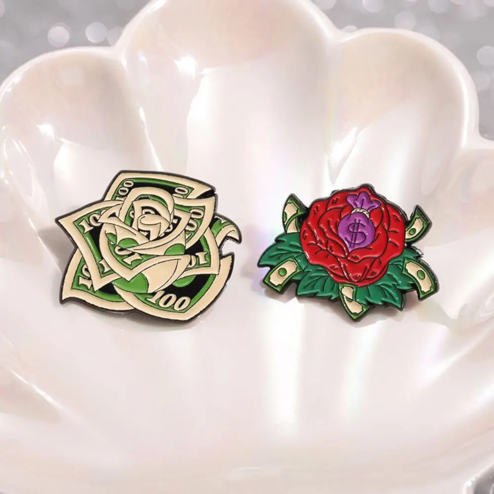 لطيف "الغنية" شارة شجرة زهرة الكرتون الإبداعية المعادن المينا بروش شارة لصديق هدية على ظهره الملابس قبعة الملحقات