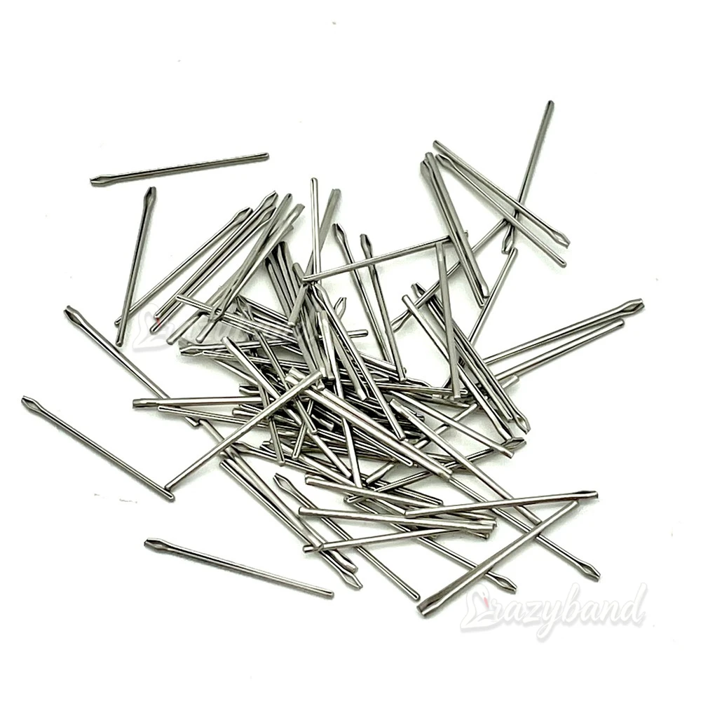 30Pcs Watch Strap Link Pins Stainless Steel Watchband Connect Bar 0.8/0.9/1.0mm Thickness 8-26mm Split Pin Bracelet Repair Tools