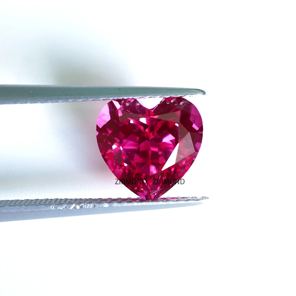 

Selectable AGL Certificate Artificial Sapphire Clean Pink Excellent Heart Cut VVS Loose Gems for Engagement and Wedding Rings